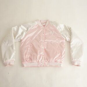 Major League Baseball New York Yankees Pink Button Up Varsity Jacket L(14/16)